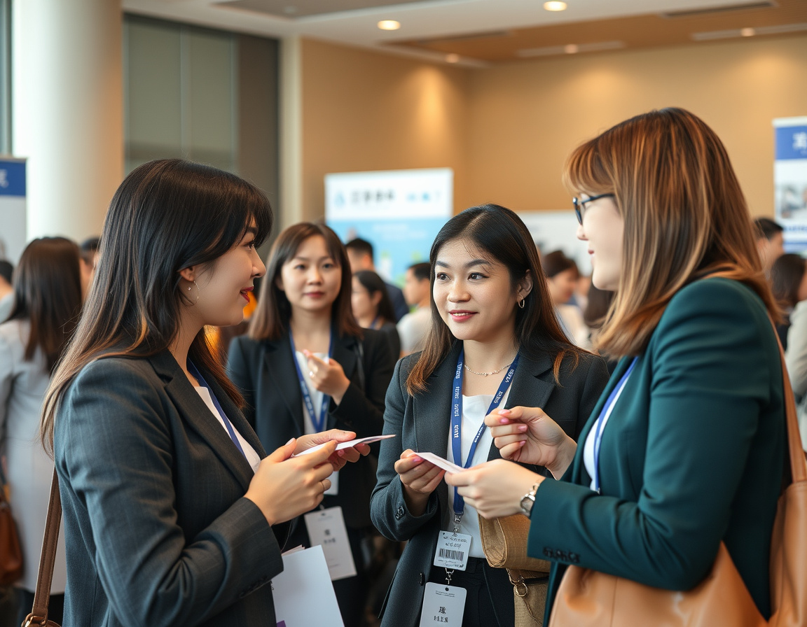 职场女性积极参与招聘会
