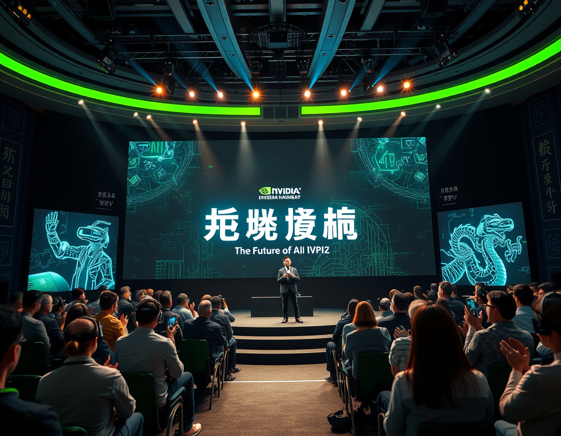 英伟达CEO黄仁勋演讲现场