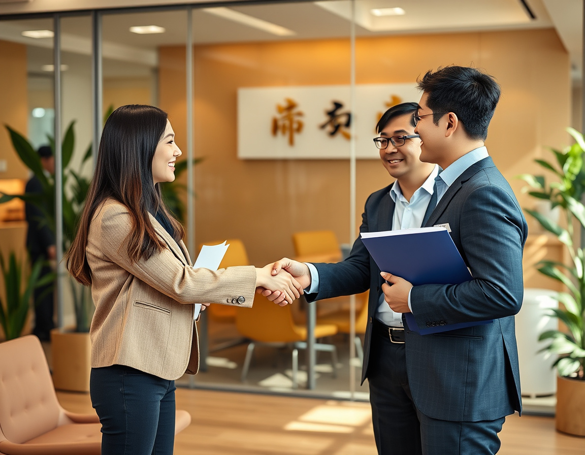 职场面试成功示意