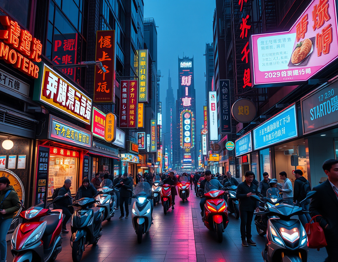2025外卖大战城市街景