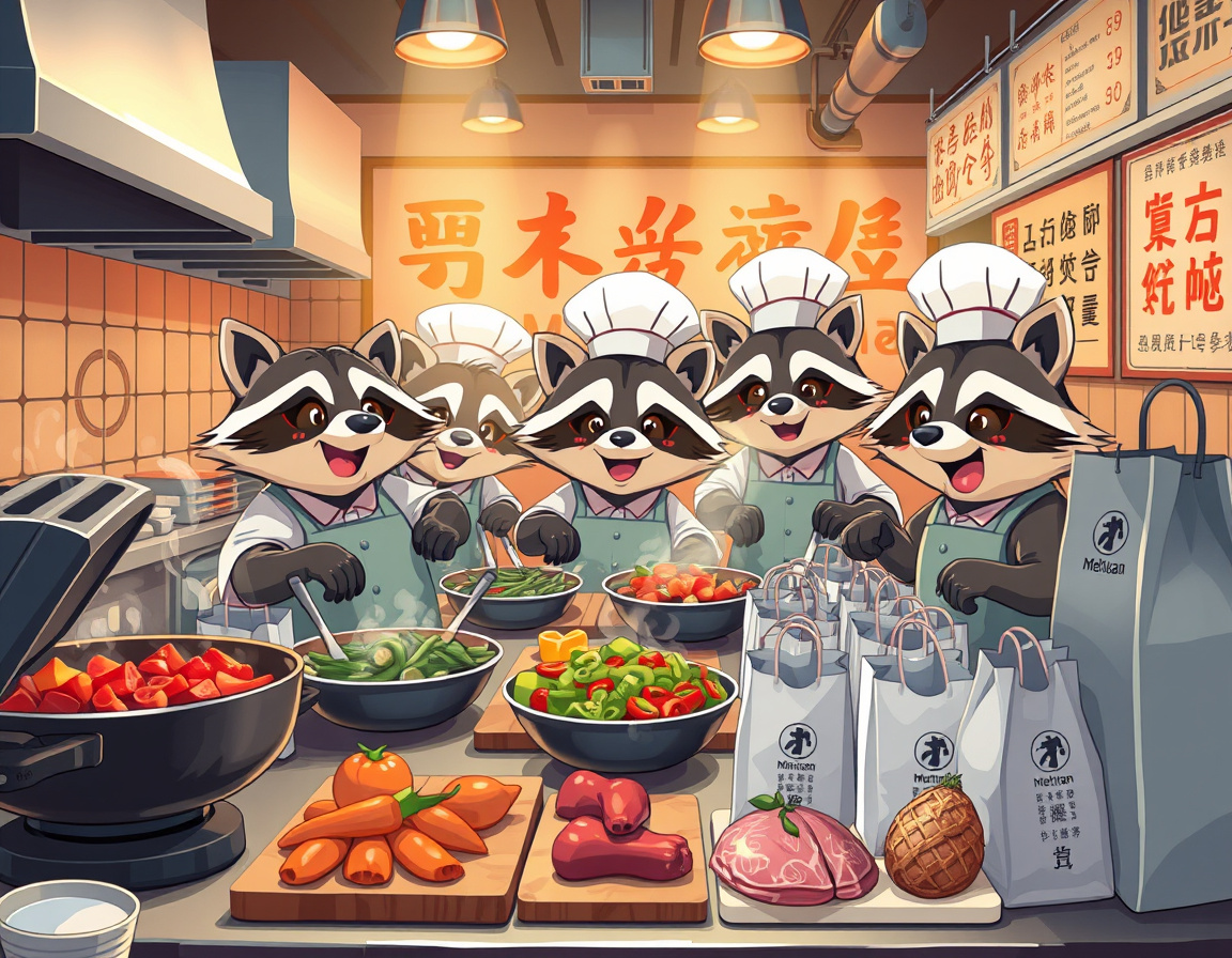 美团浣熊食堂厨房场景