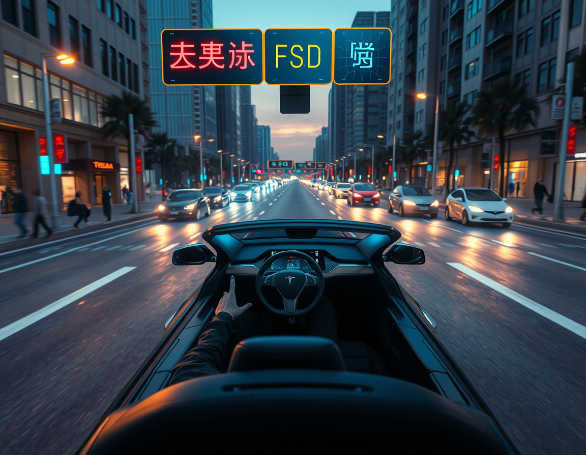 特斯拉FSD系统智能决策演示