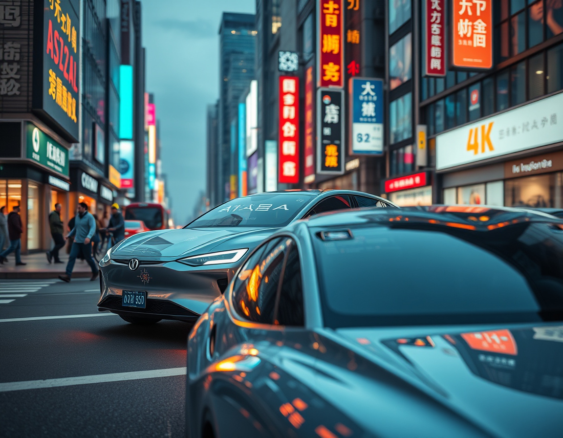 智能电动车与AI融合示意