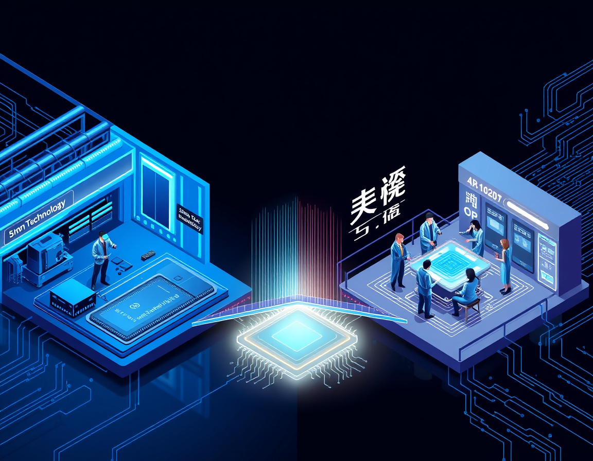 中美芯片交流示意图