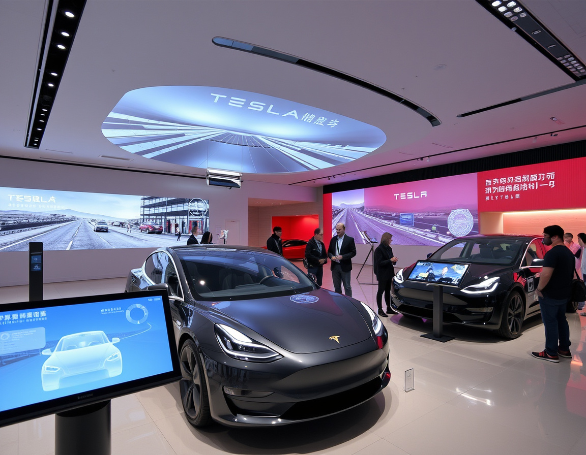 特斯拉智能辅助驾驶展区