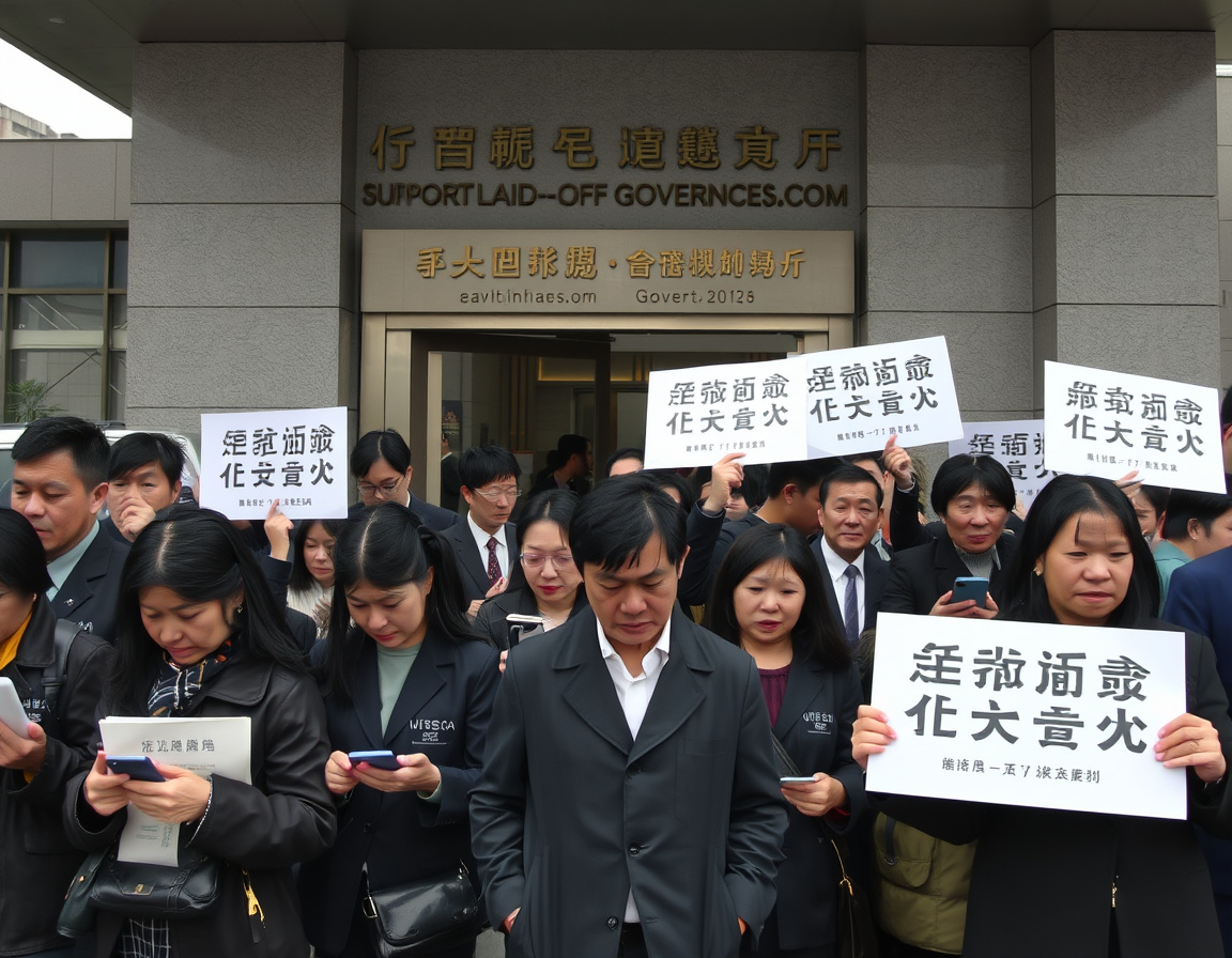 国务院外支持裁员员工的人群