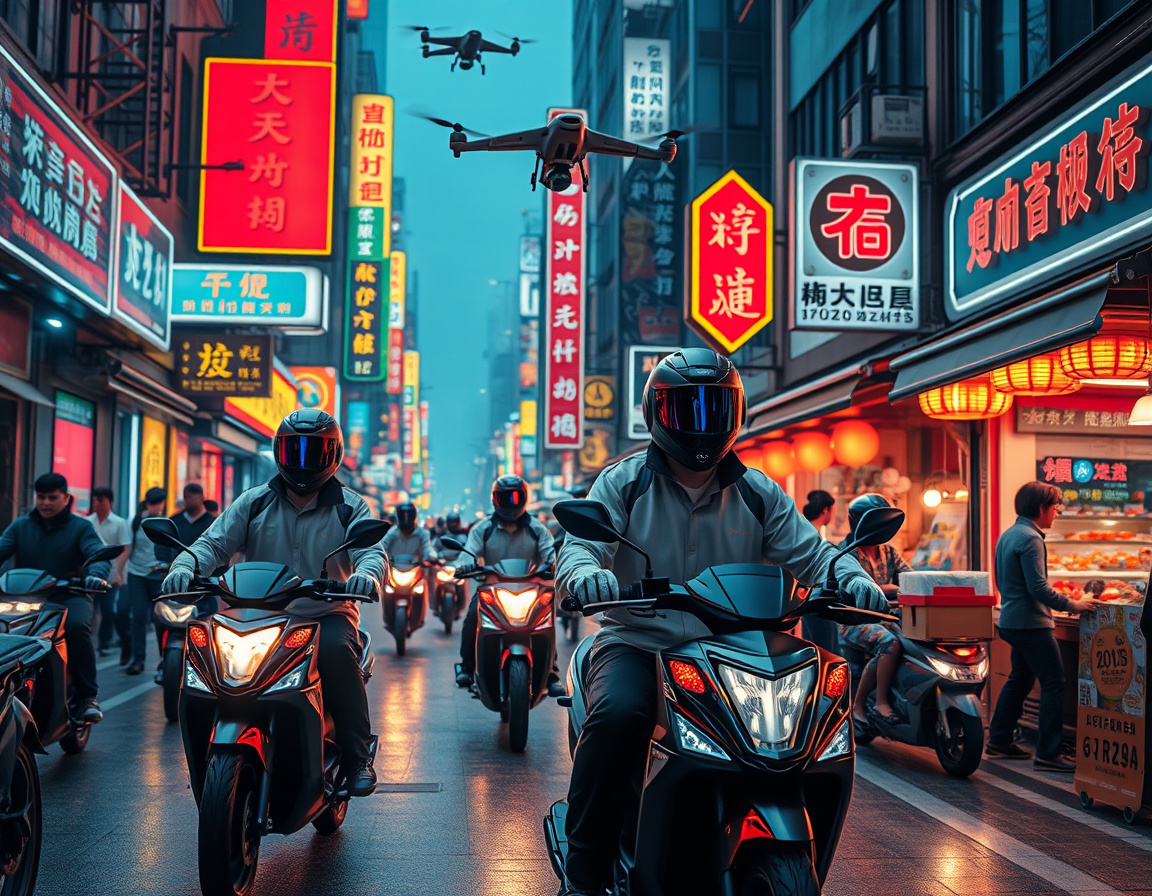 2025年外卖骑手快速配送场景