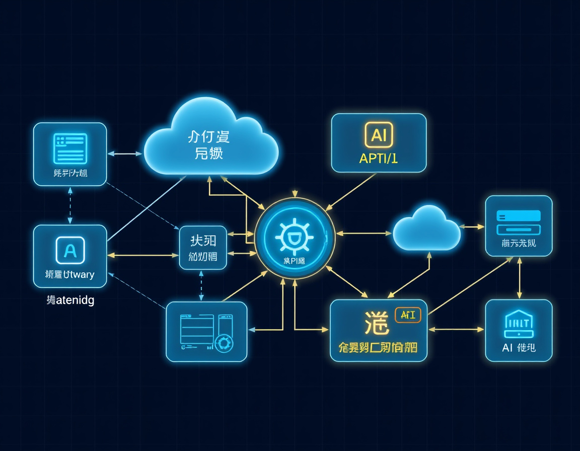 智能微服务架构示意图