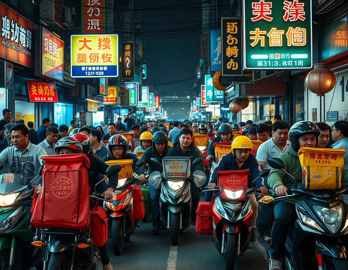 外卖补贴大战的疯狂场面