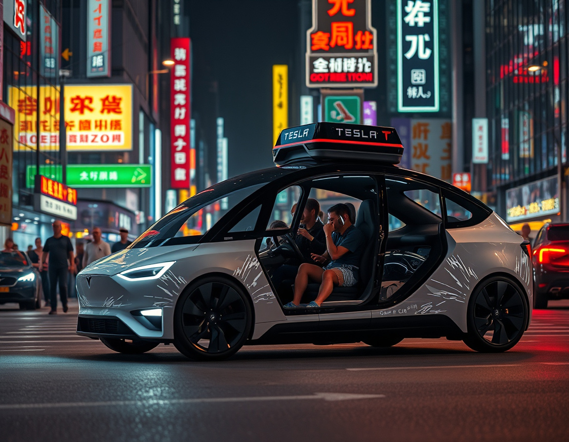 特斯拉Robotaxi运营示意