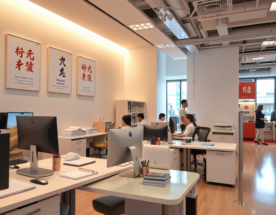 门店员工办公室一角