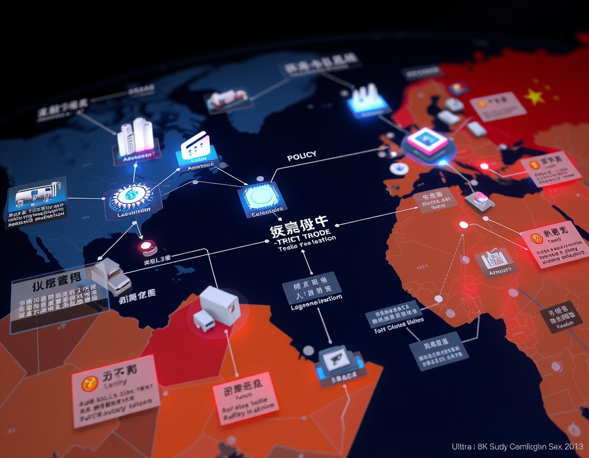 全球芯片供应链受政策影响示意图