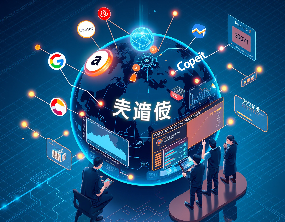 国际大模型技术竞争示意图