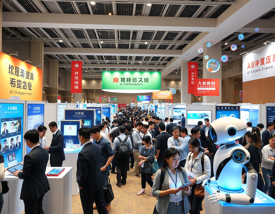 线下AI辅助招聘会现场