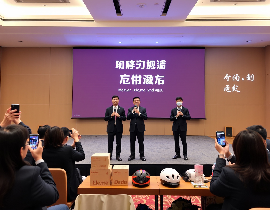 三大外卖平台联合声明发布现场
