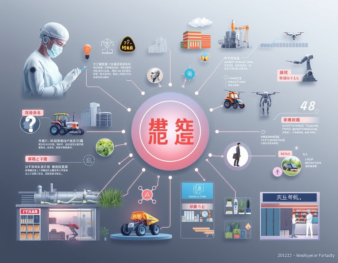 人工智能与产业融合示意图