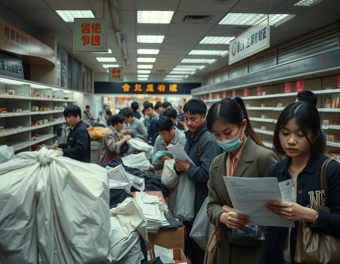 零售业裁员现场