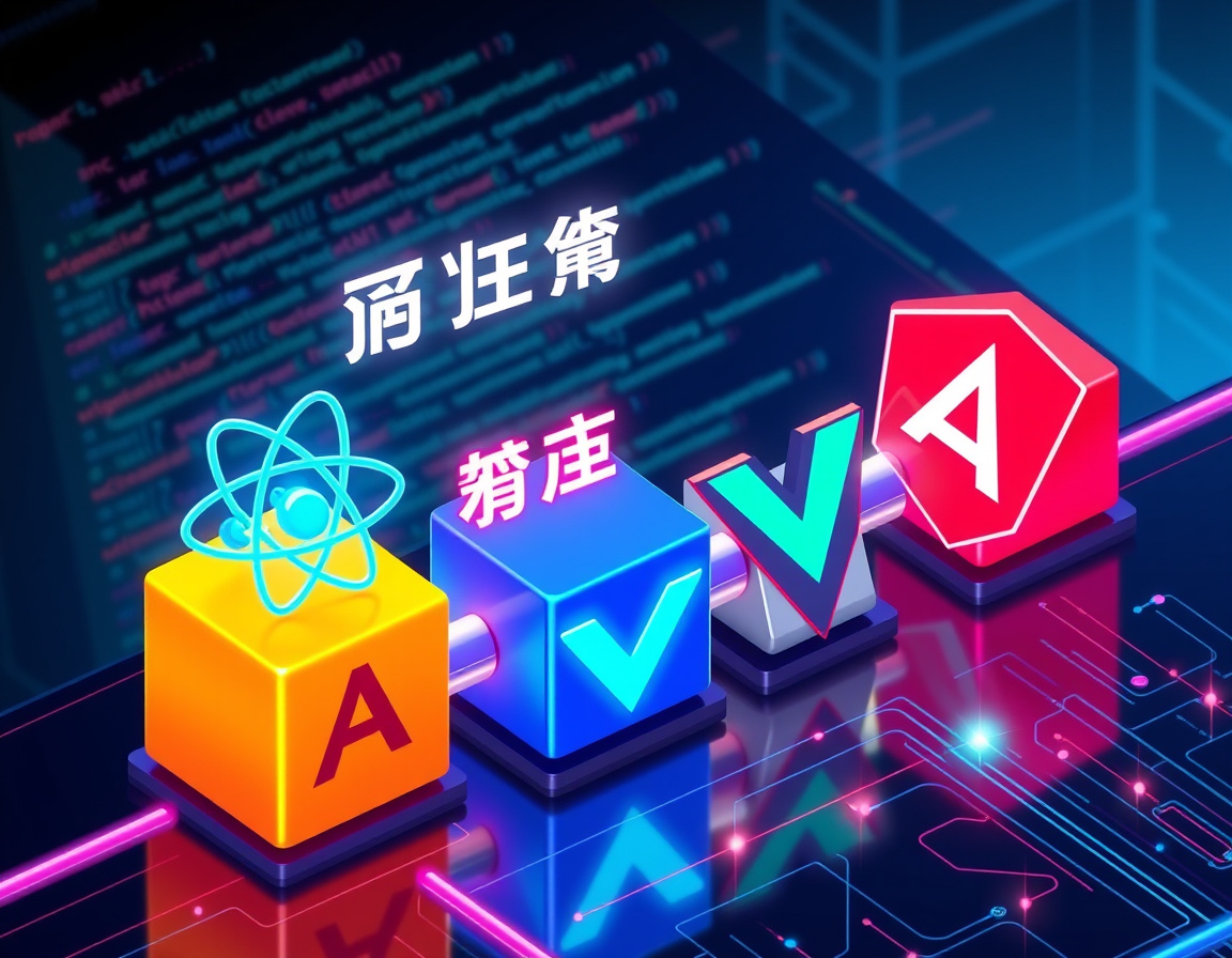 Web Components跨框架示意图