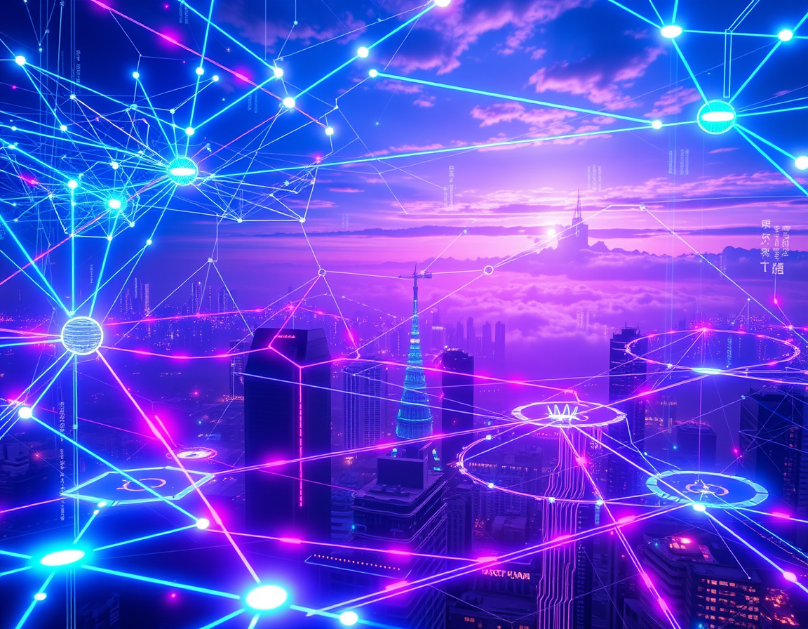 AI网络高速连接示意