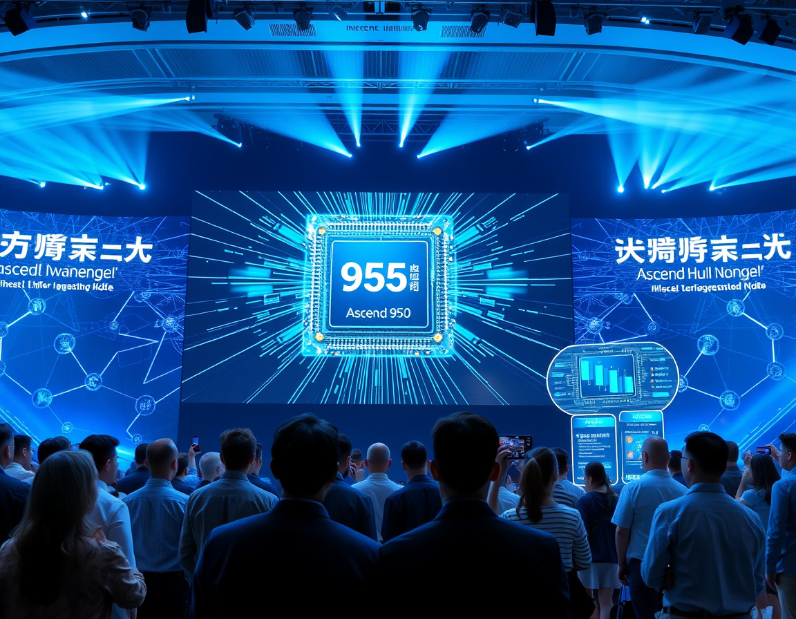 Ascend 950超节点芯片发布现场