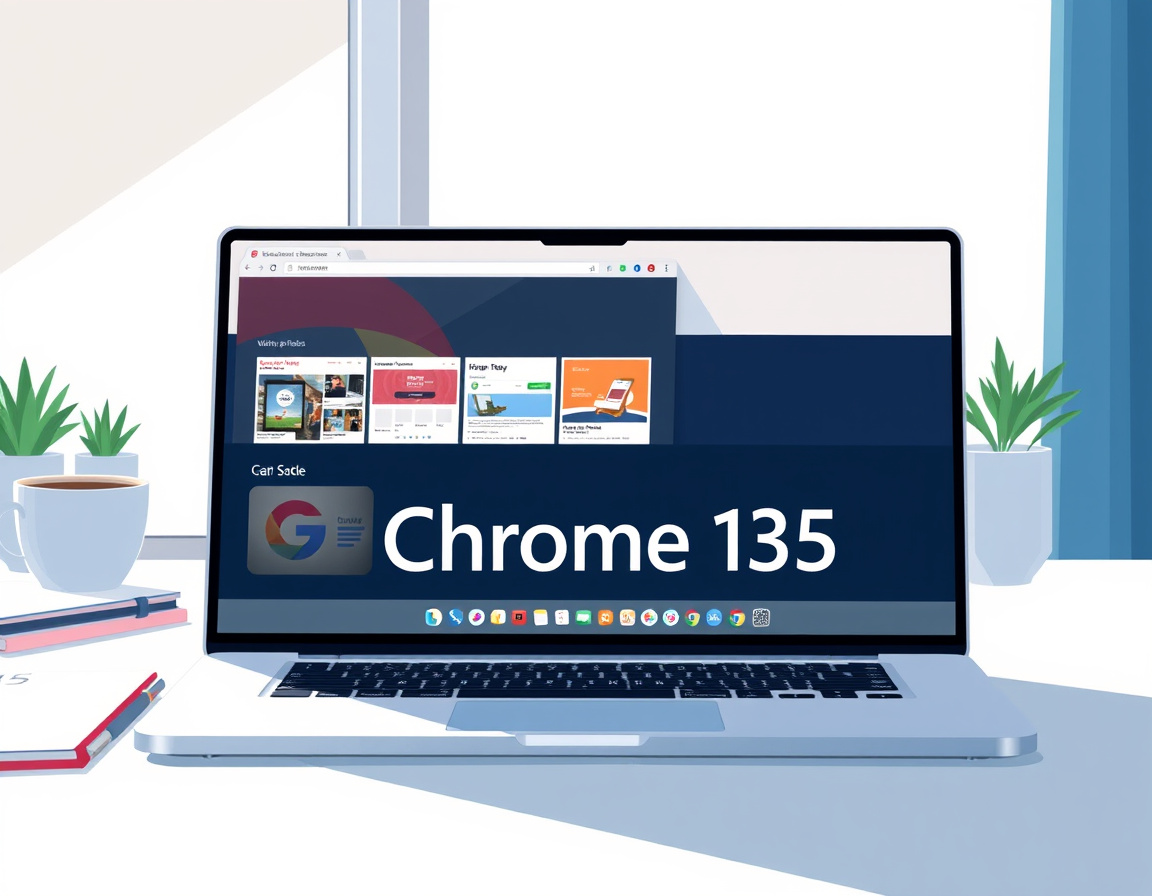 Chrome 135 轮播新功能示意图