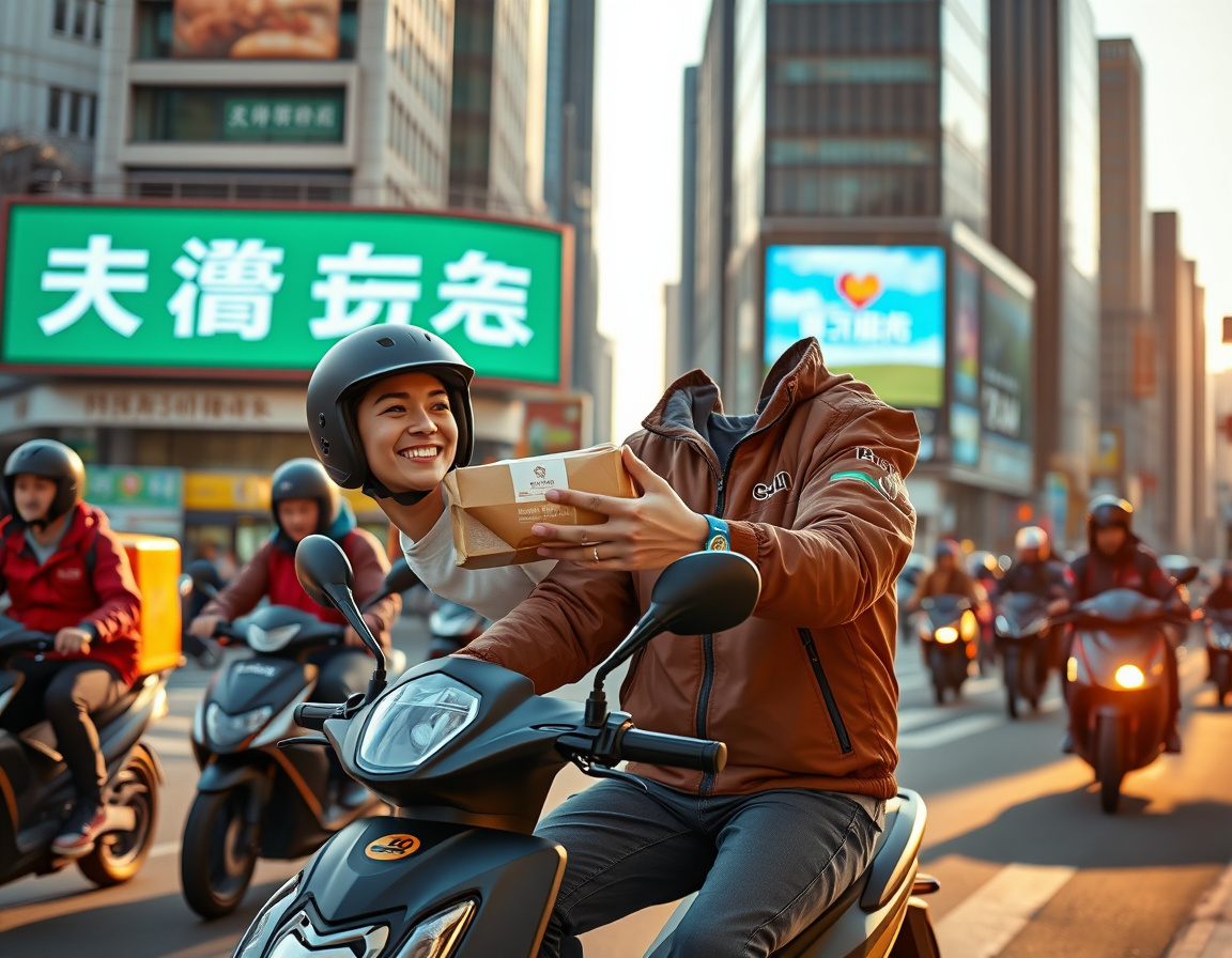 外卖骑手享受正向激励
