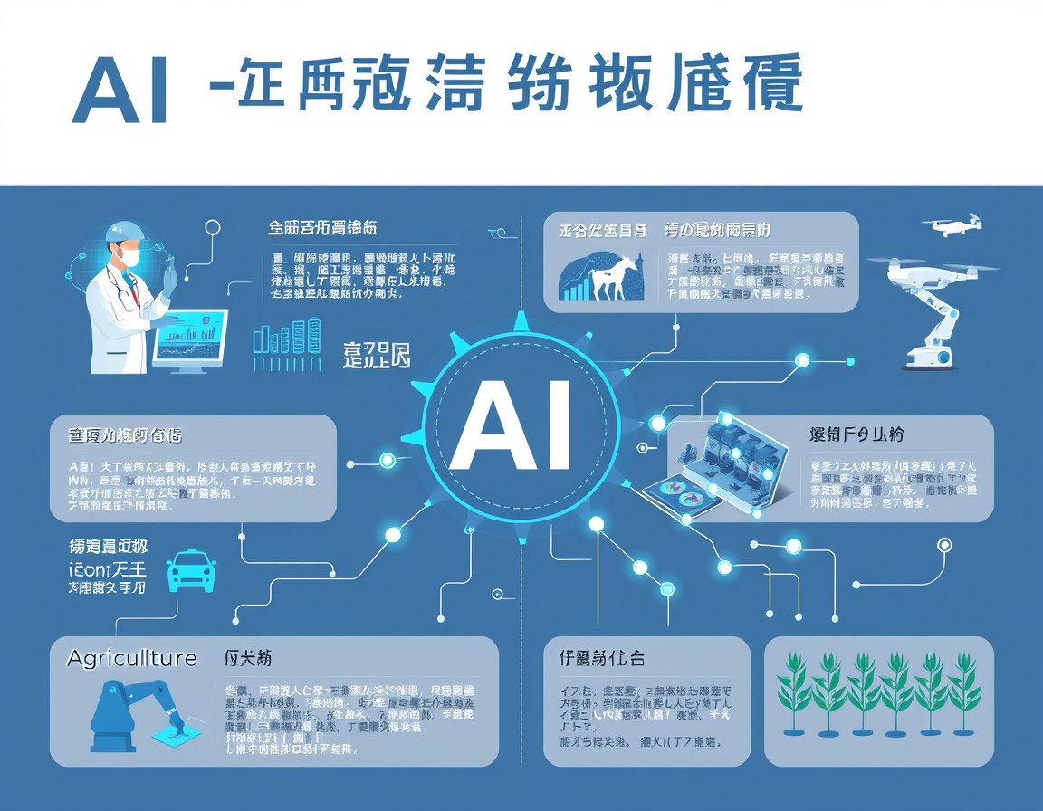 AI驱动下的行业应用示意图