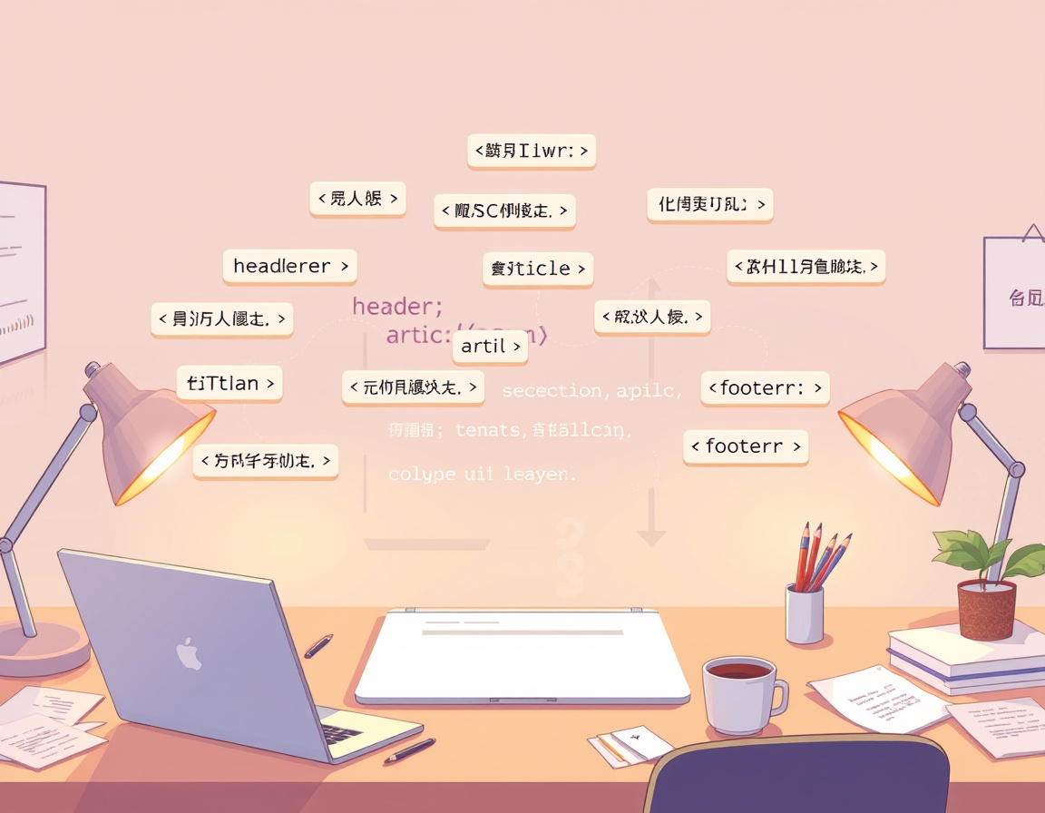 HTML语义标签渲染示意