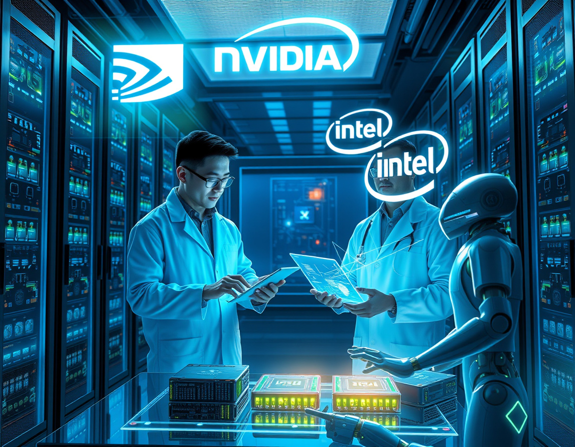 英伟达与英特尔合作示意