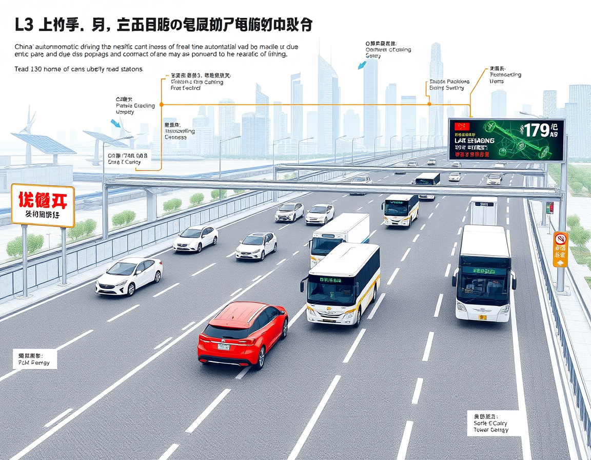 中国L3自动驾驶量产示意图