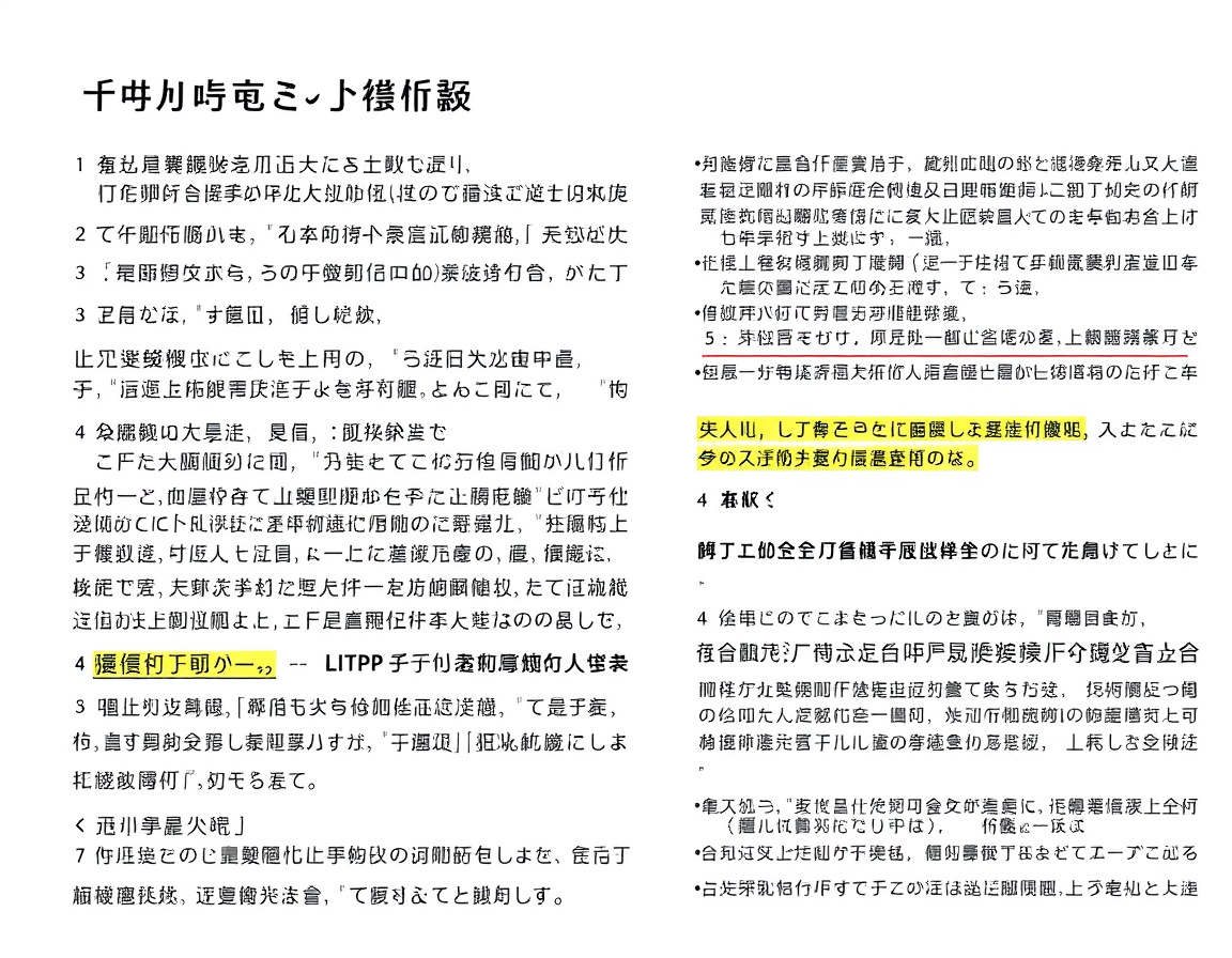 格式排版示意