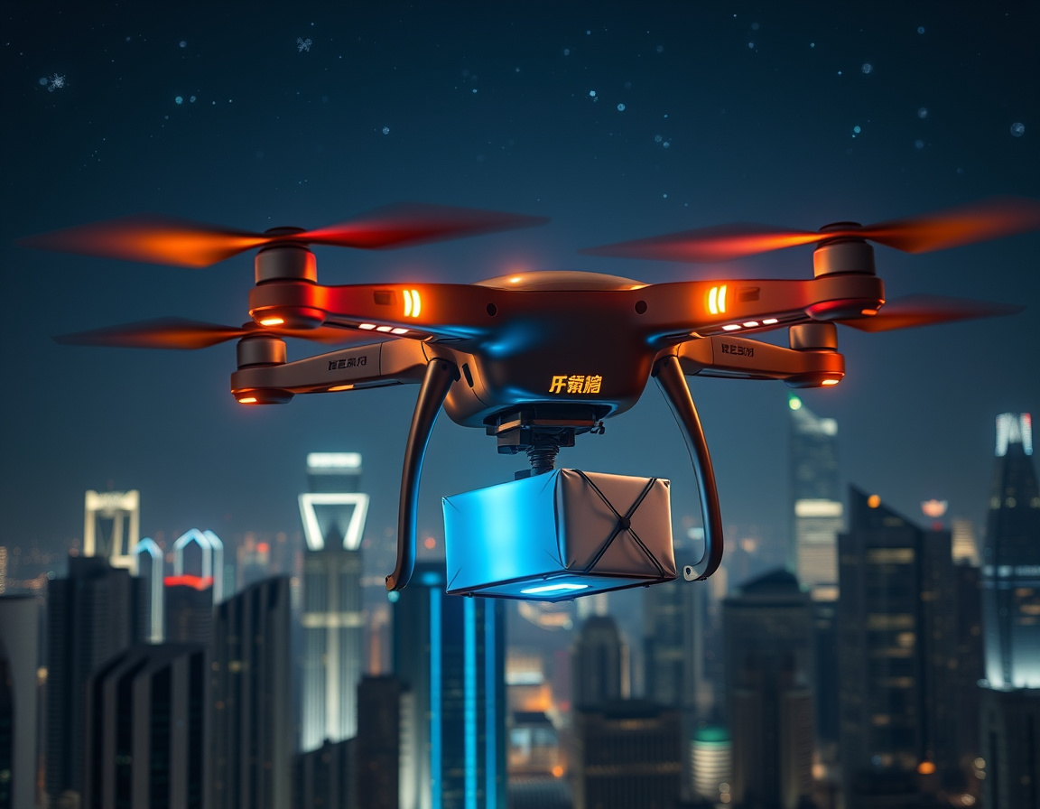 无人机夜间配送 无人机夜间配送
