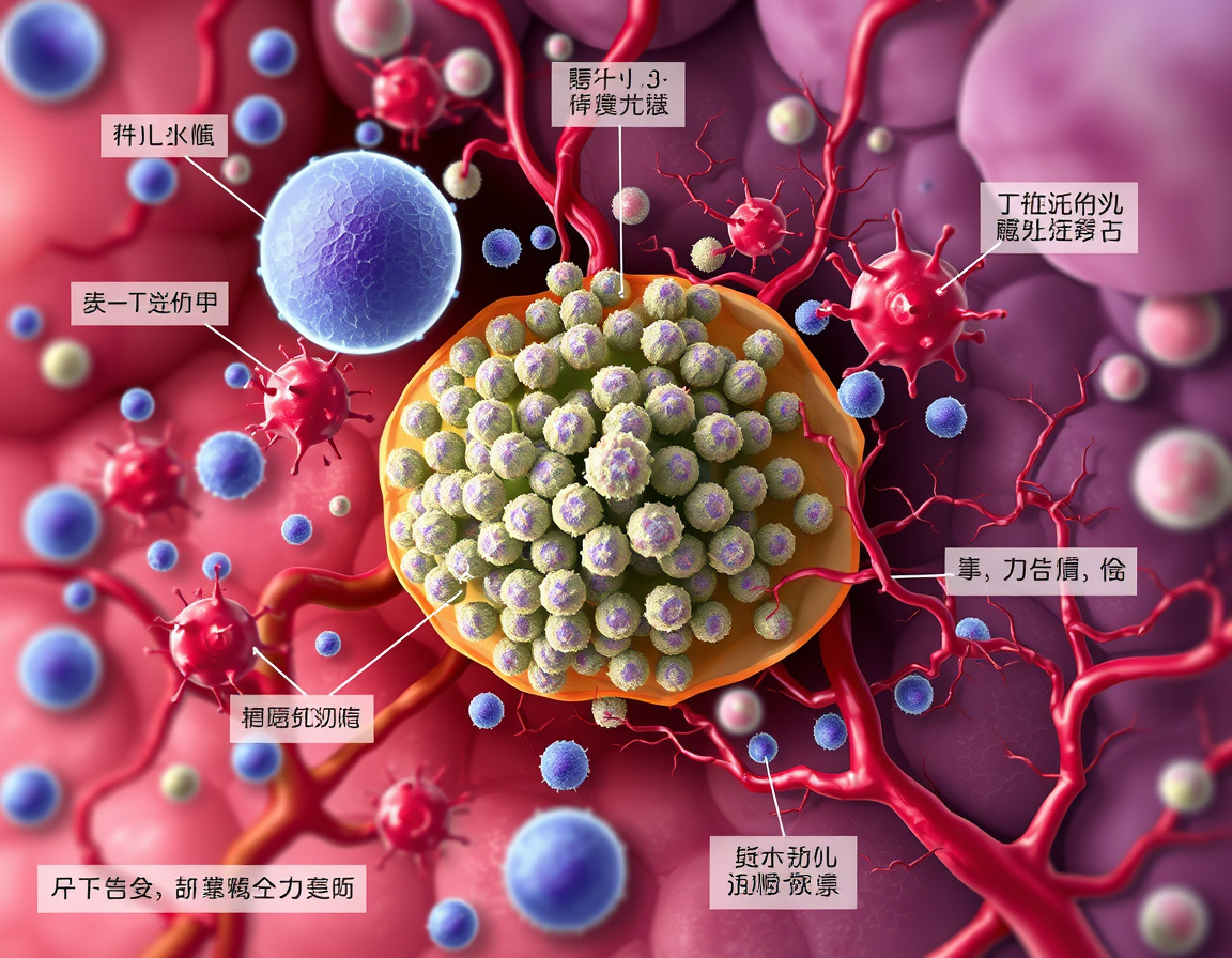 肿瘤微环境细胞比例示意