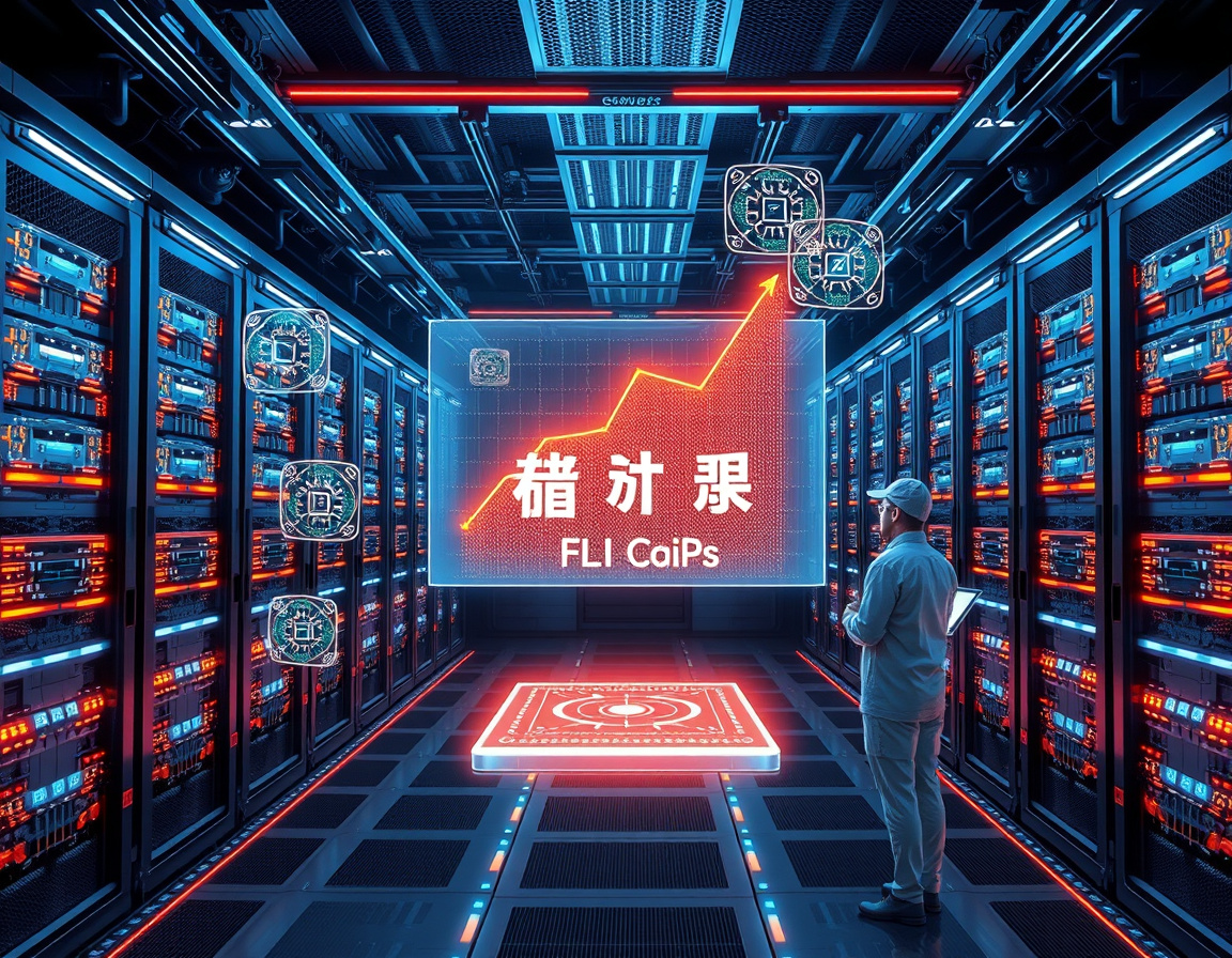 AI芯片算力提升示意图
